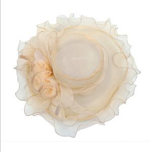 Women Foldable Organza Church Derby Hat.